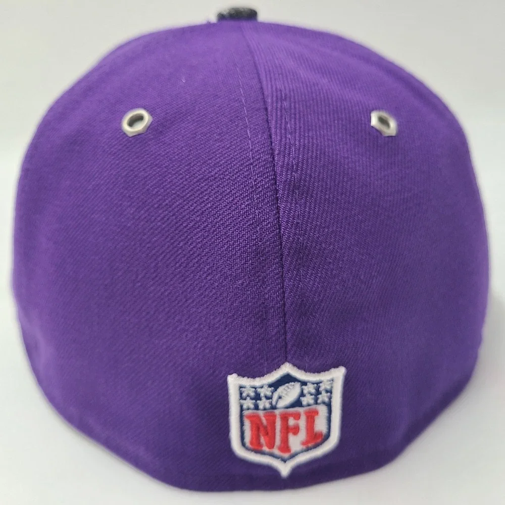 Minnesota Vikings Hat Fitted 7 1/8 New Era 59Fifty Purple Gray NFL Draft 2016